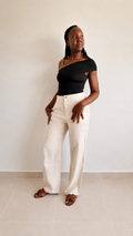 Pantalon fluide en lin Kiran